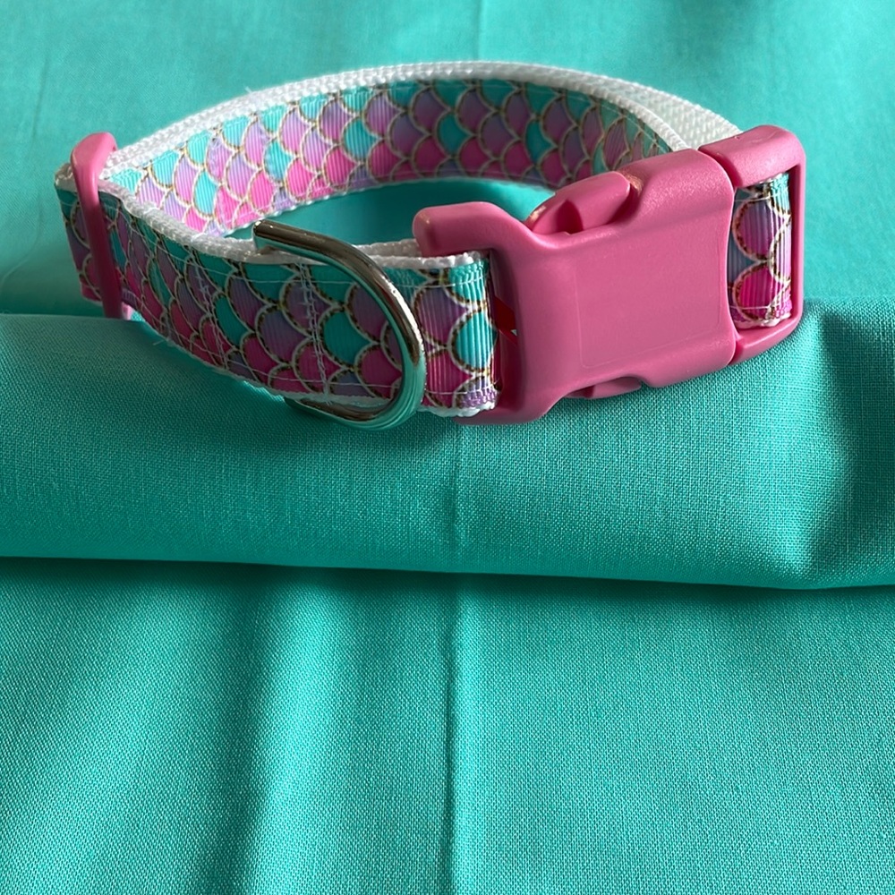Mermaid Dog Collar Sz M 13”-18”